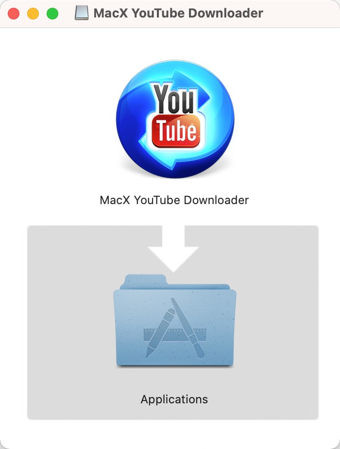 MacX YouTube DownloaderをMacのアプリケーションへ追加する画面