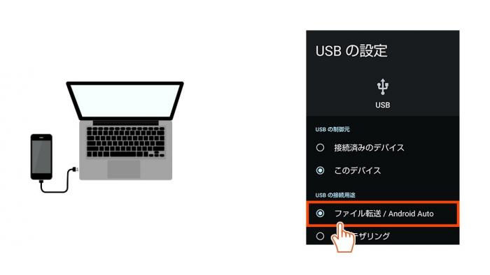 エクスプローラーを使ったAndroidへの動画コピー画面