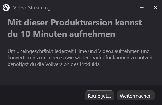Nachteile von Audials Movie
