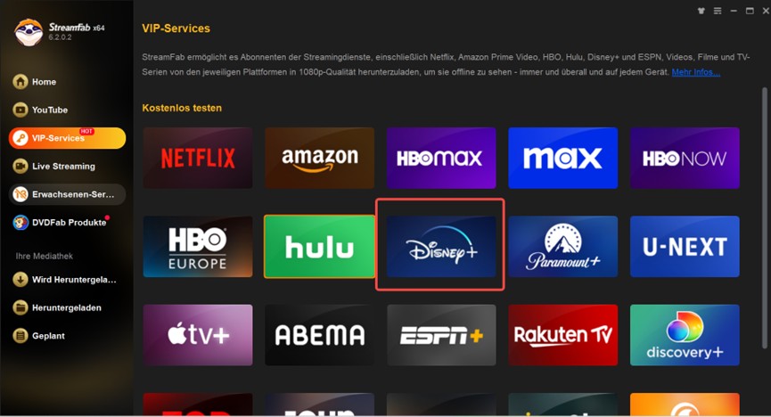 4. StreamFab Disney Plus Downloader – der beste Disney Plus Video Downloader