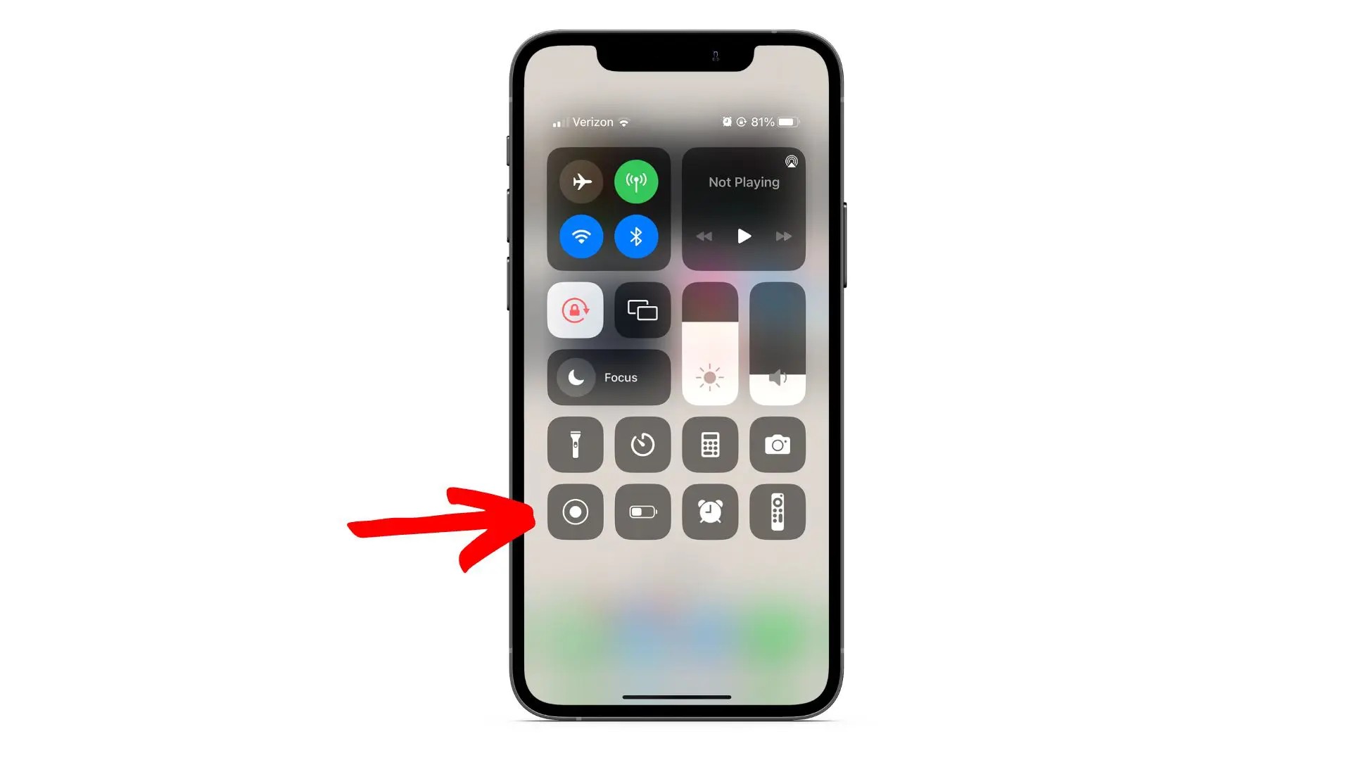 iPhone screen recording controls for an OnlyFans video