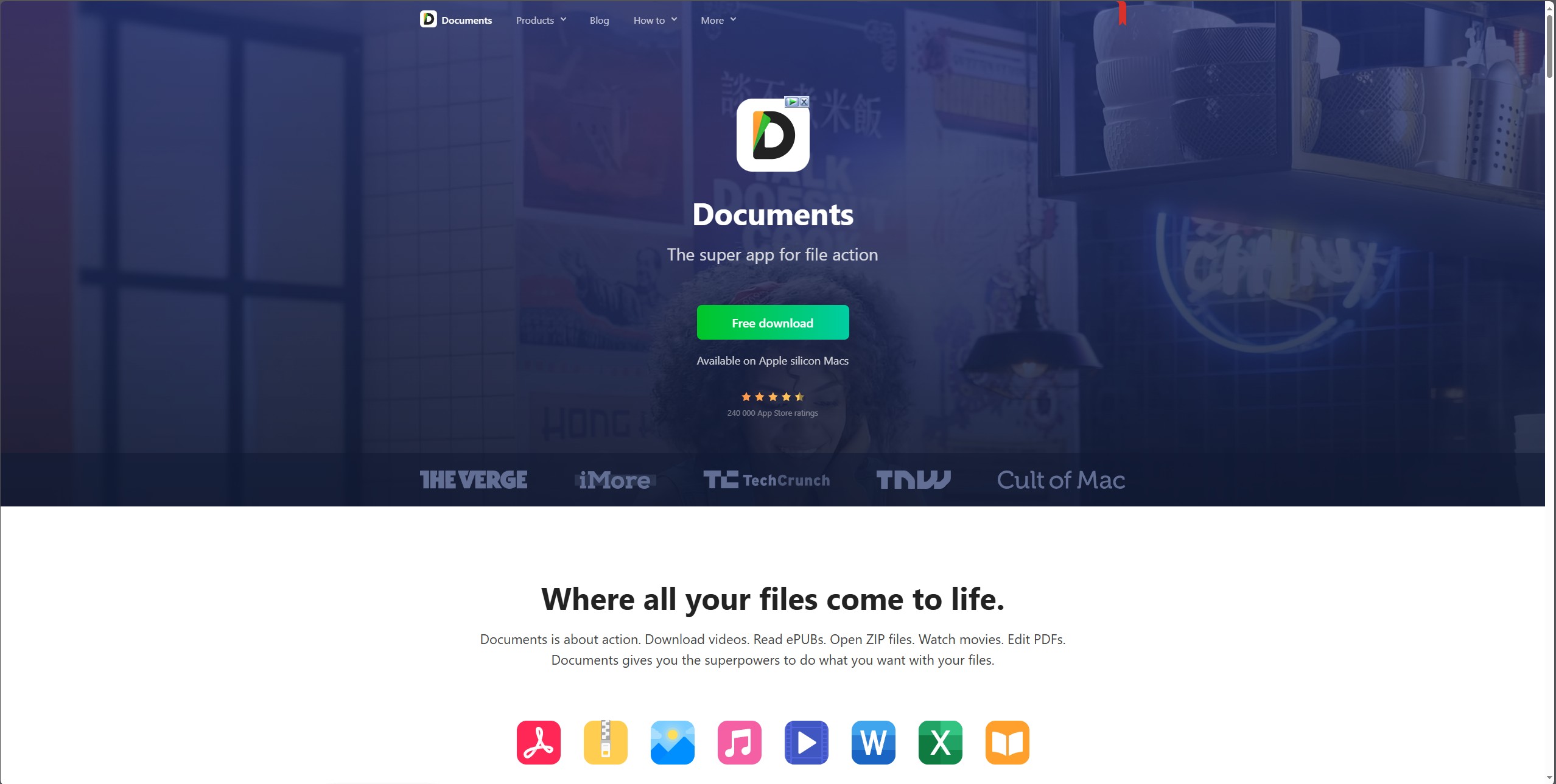 Documents by Readdle storing an OnlyFans MP4 video on iPhone