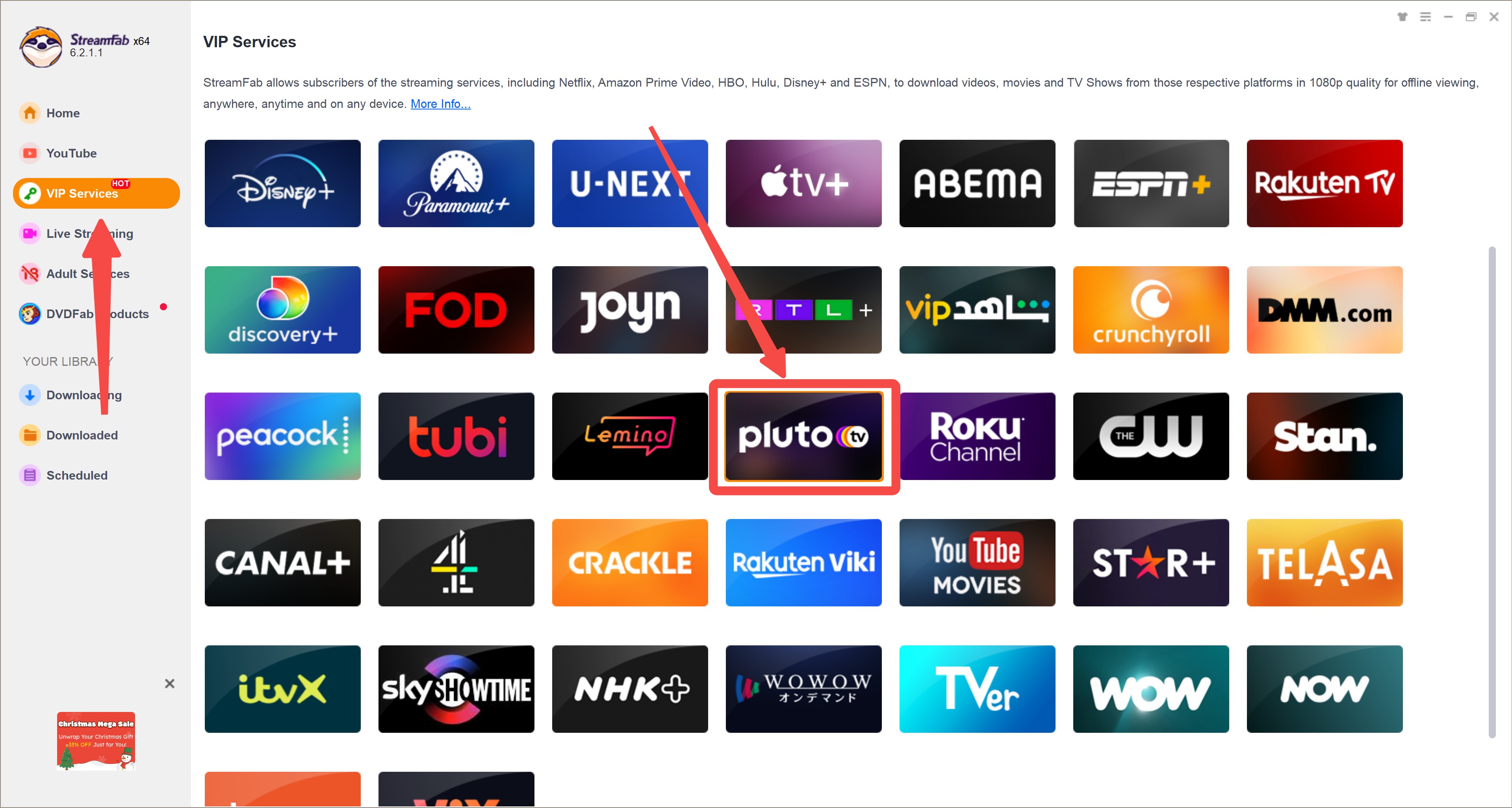 Comment télécharger des vidéos Pluto TV via StreamFab