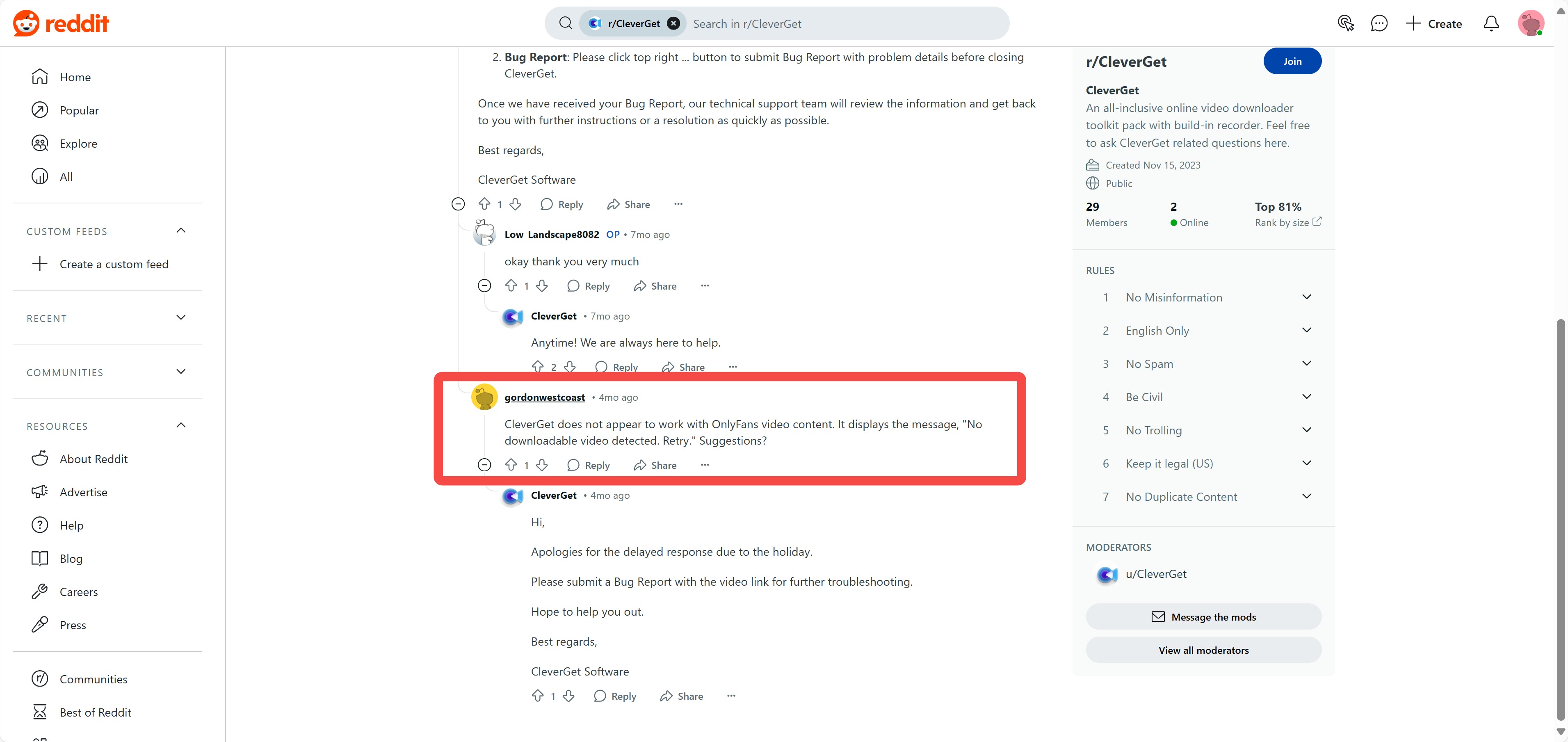 Kigo OnlyFans Downloader bulk-save queue view during a non-DRM download session
