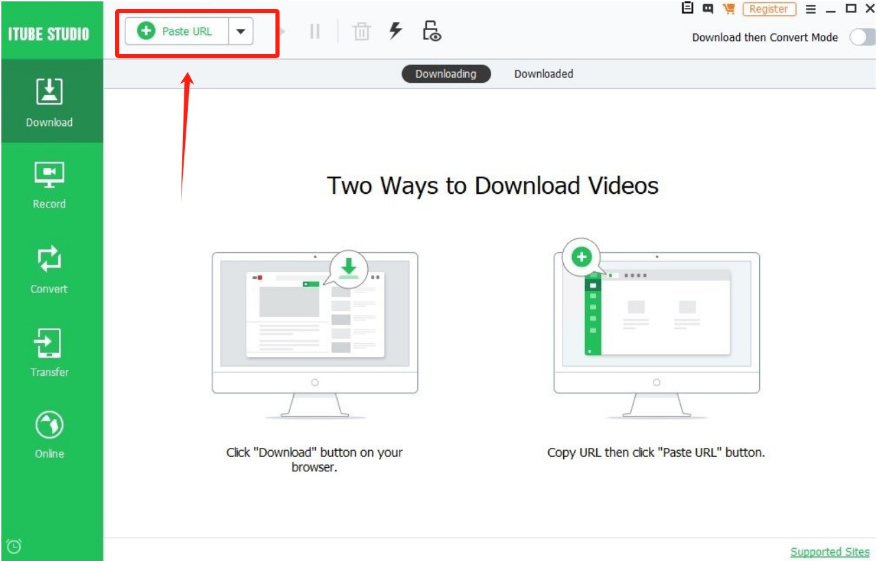 iTube Studioで動画情報を入力する旧操作の参考画面