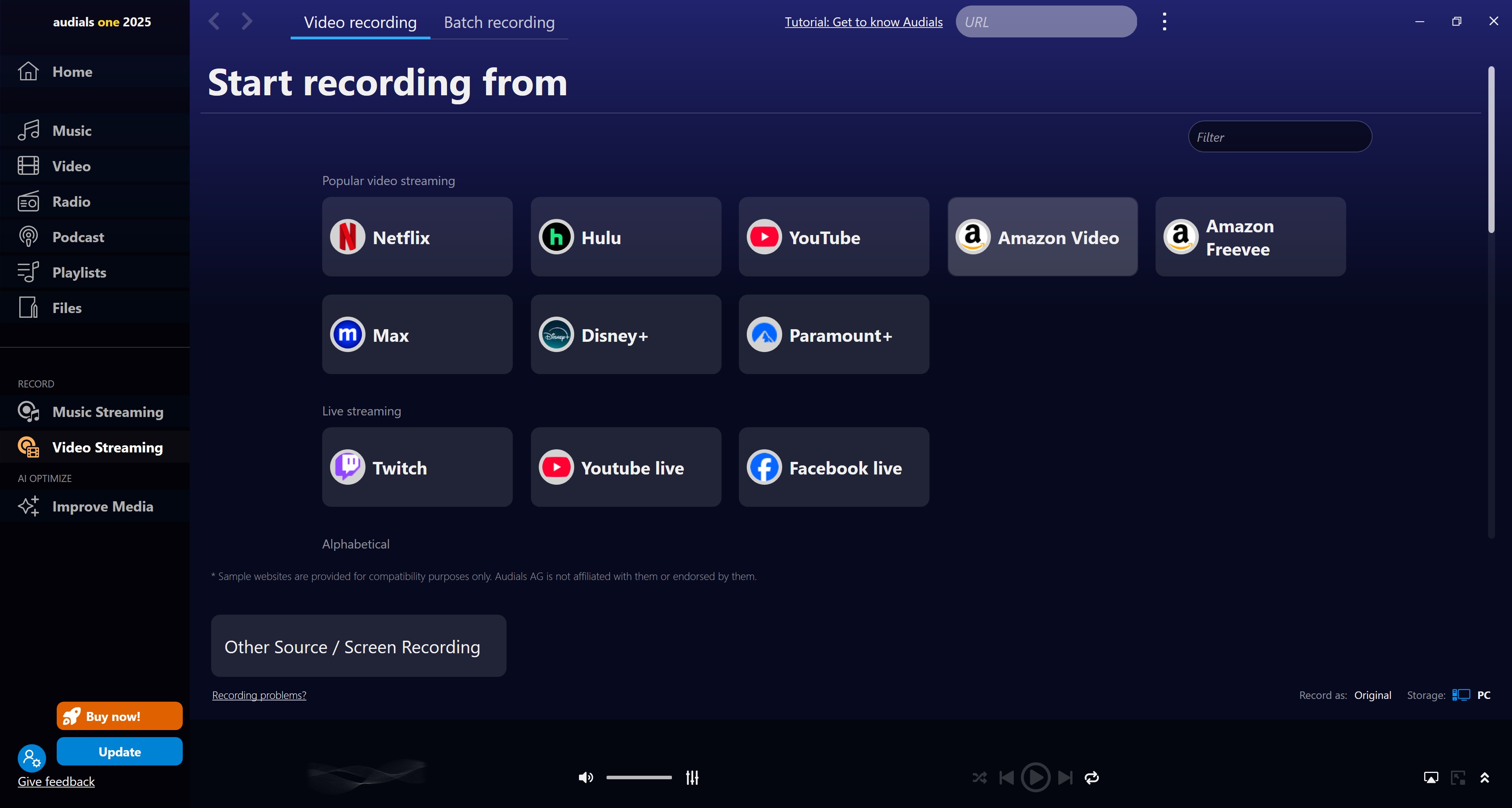 alternativas a streamfab: audials one