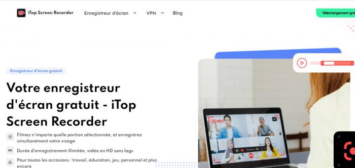 iTop Screen Recorder pour une capture Rakuten TV en WebM 720p