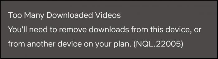 Die maximale Anzahl von Downloads/Filmen wurde erreicht