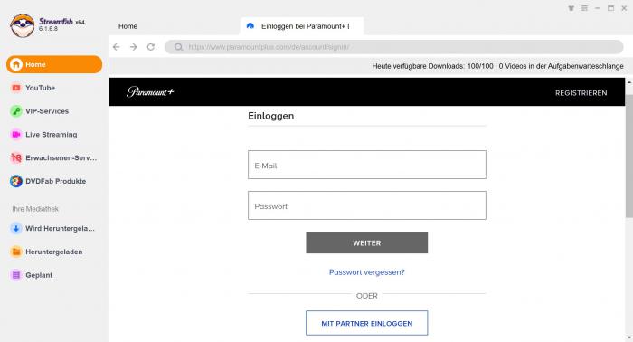 Anleitung zur Verwendung von StreamFab Paramount Plus Downloader