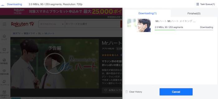 步驟 4：StreamFab 自動解析樂天TV 影片並選擇要下載的集數