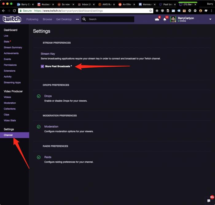 Twitch 官方 Video Producer 匯出直播存檔畫面示意