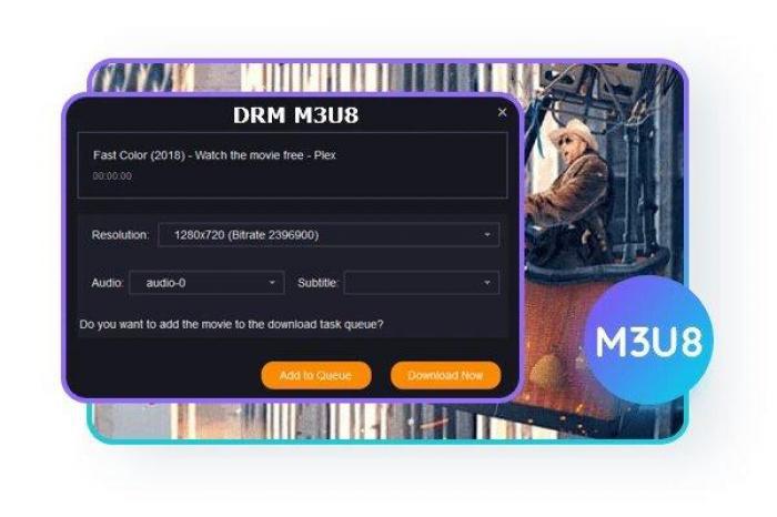 StreamFab DRM M3U8 下載器介面