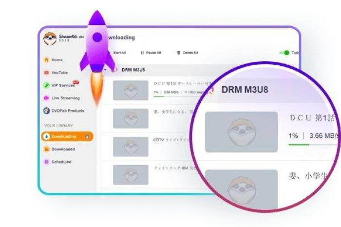 StreamFab DRM M3U8 下載器功能一覽