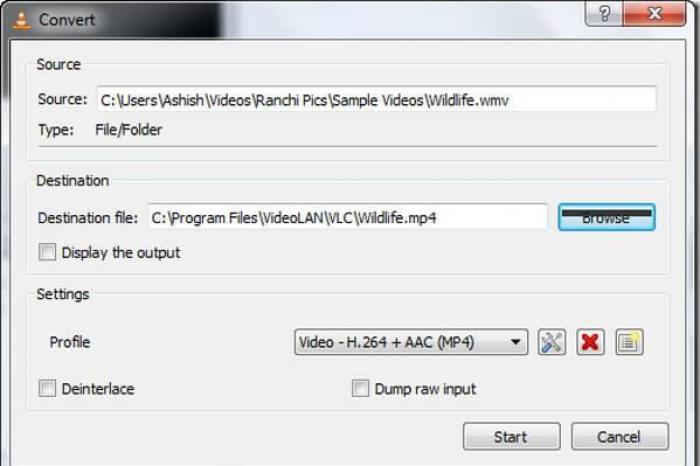 Konvertieren von M3U8 in MP4 mit VLC
