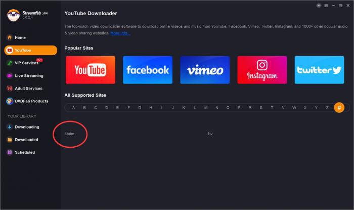 Use a standalone downloader to download 4Tube videos