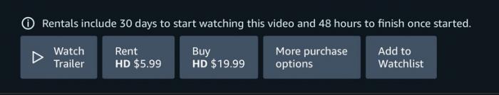How long does the movie rented on Amazon Prime last