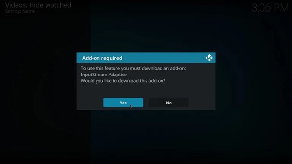 Kodi confirme l’installation d’InputStream Adaptive pour Netflix