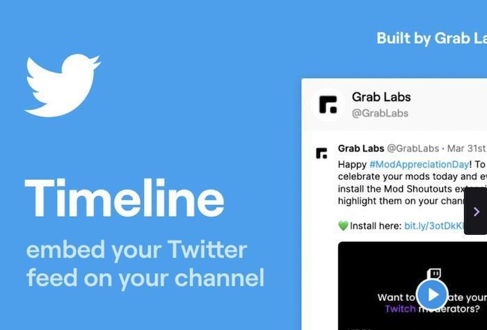 旧候補TimelineのTwitch拡張機能画面