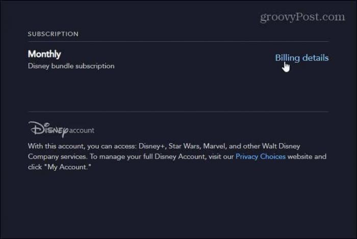 Disney+ Bundle 綑綁套餐取消流程說明圖