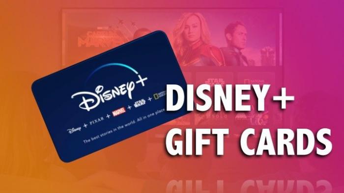 Disney+ 禮物卡兌換與序號輸入畫面示意