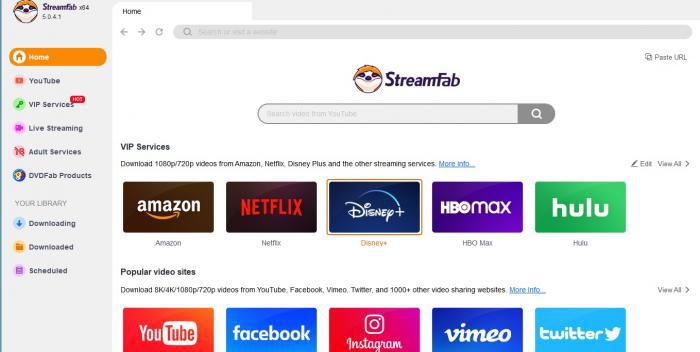 StreamFab 內建瀏覽器登入 Disney+ 帳號的操作示意