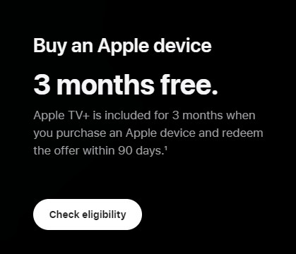 Apple TV plus kostenlos: 3 Monate kostenlos, 1 Monat kostenlos oder 7 Tage kostenlos