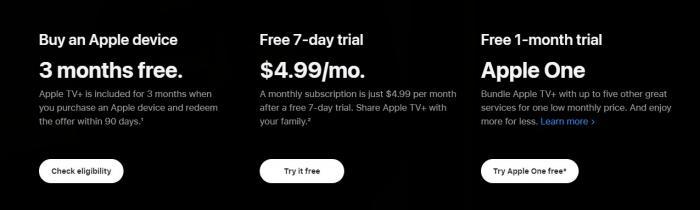 Apple TV plus kostenlos: 3 Monate kostenlos, 1 Monat kostenlos oder 7 Tage kostenlos