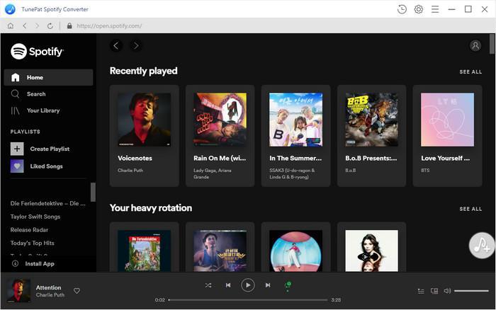 TunePat Oberflaeche im Test 2026: Musik-Konverter starten und Titel hinzufuegen