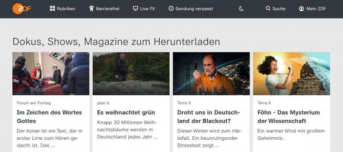 Mit der App die ZDF Mediathek Filme herunterladen