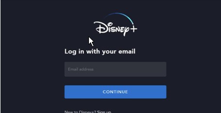 Disney+ 網頁登入畫面：準備要在 Discord 分享的訂閱帳號畫面