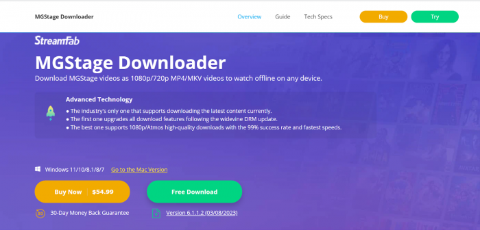 StreamFab MGStage Downloader 設定 MP4 與字幕的操作畫面