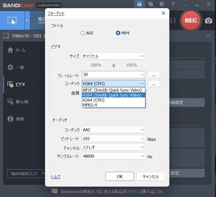 bandicam 使い方
