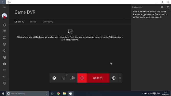 Verwendung der Windows-Spielleiste oder einer Bildschirmaufzeichnungssoftware