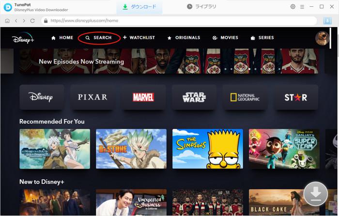 Disney+ ダウンロードソフトの画面（2026年4月時点）
