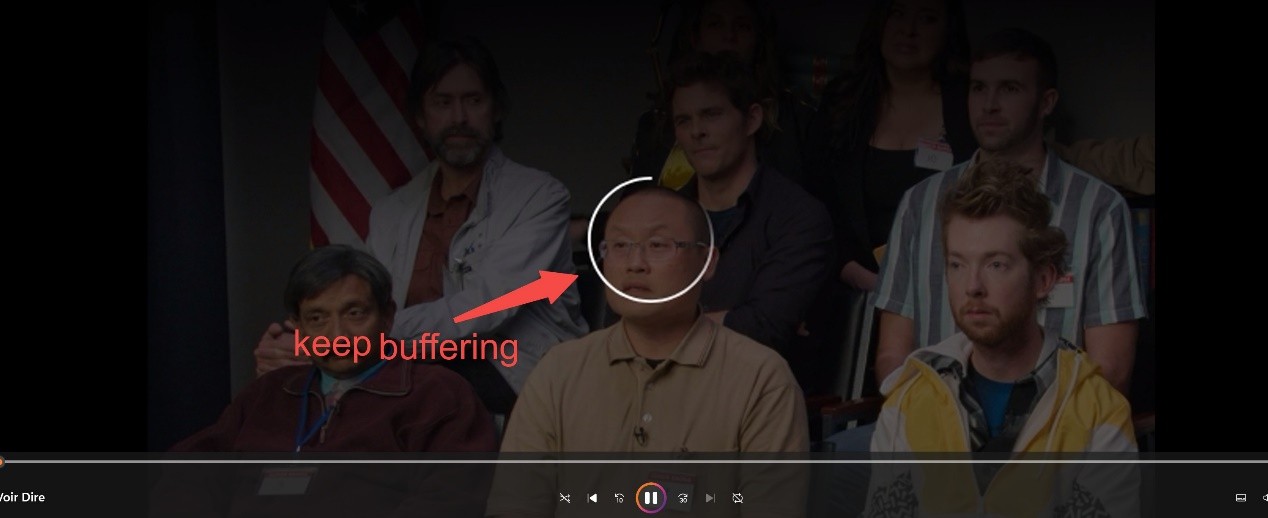 PlayOn recording sample showing playback quality during an offline test