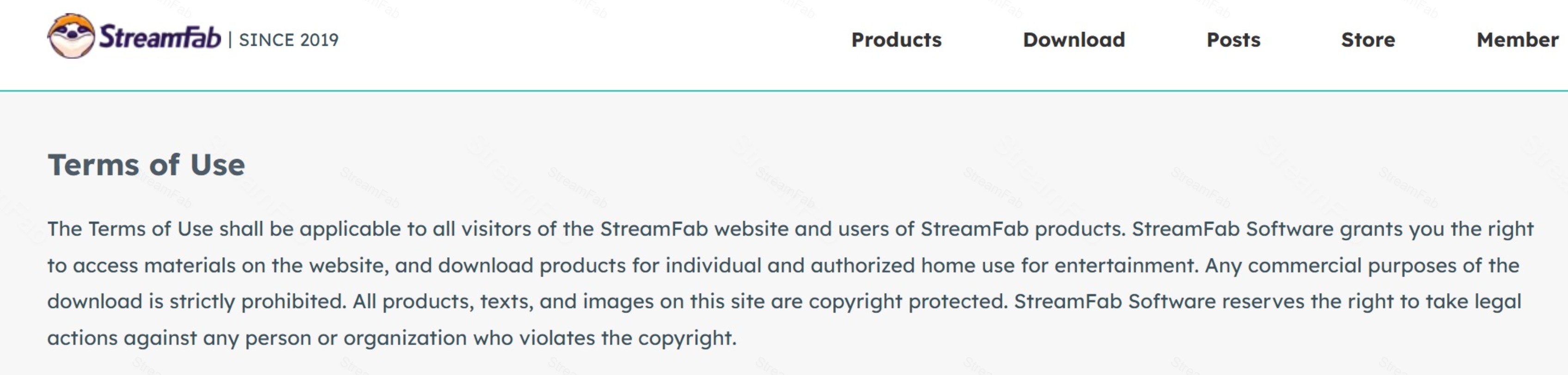 Conditions d’utilisation légales de StreamFab