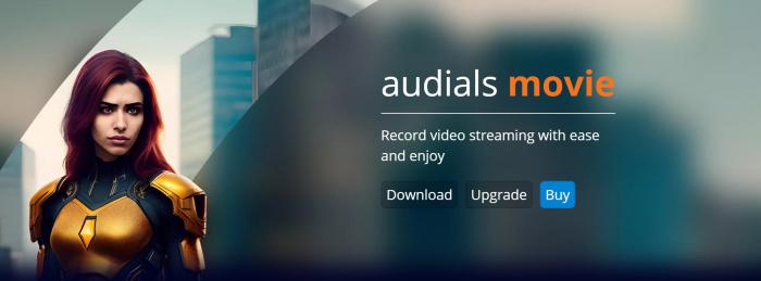 Audials Movie recorder capturing streaming playback at 4X recording speed