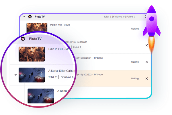 StreamFab Pluto TV : traitement par lots de programmes vidéo