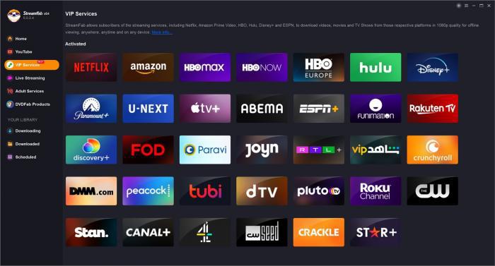 StreamFab Pluto TV : sélection des formats vidéo et de la résolution