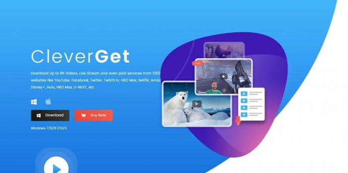 CleverGet All-in-One 主畫面與影片下載入口