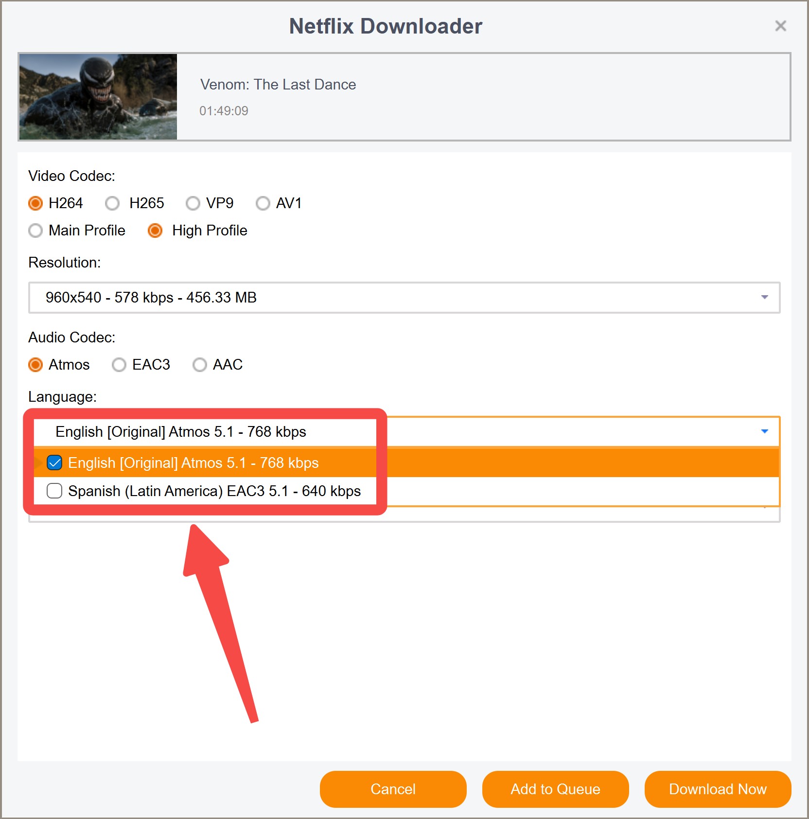 direct download vs re-encode: direct download support multiple audio tracks