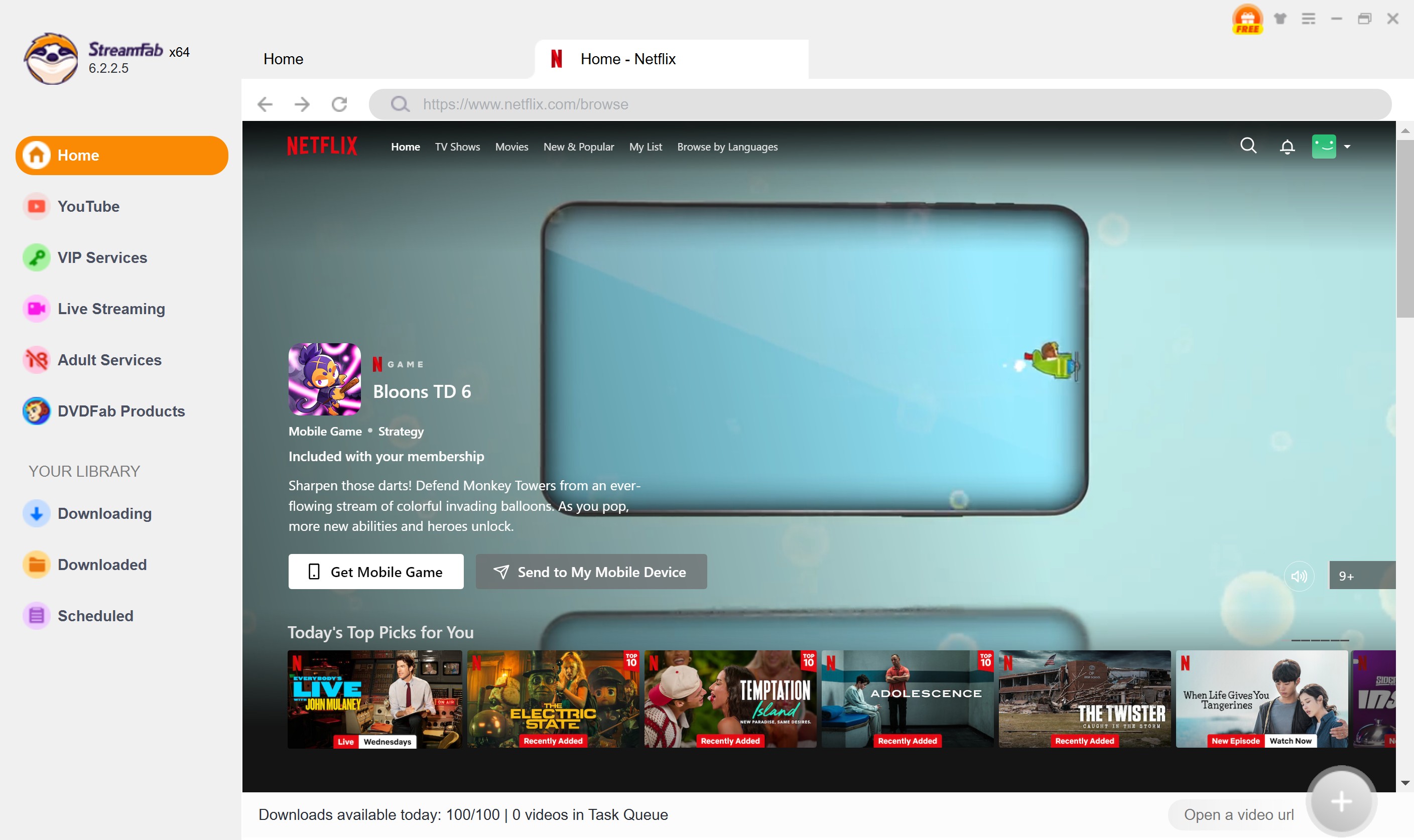 如何使用StreamFab下載Netflix電影