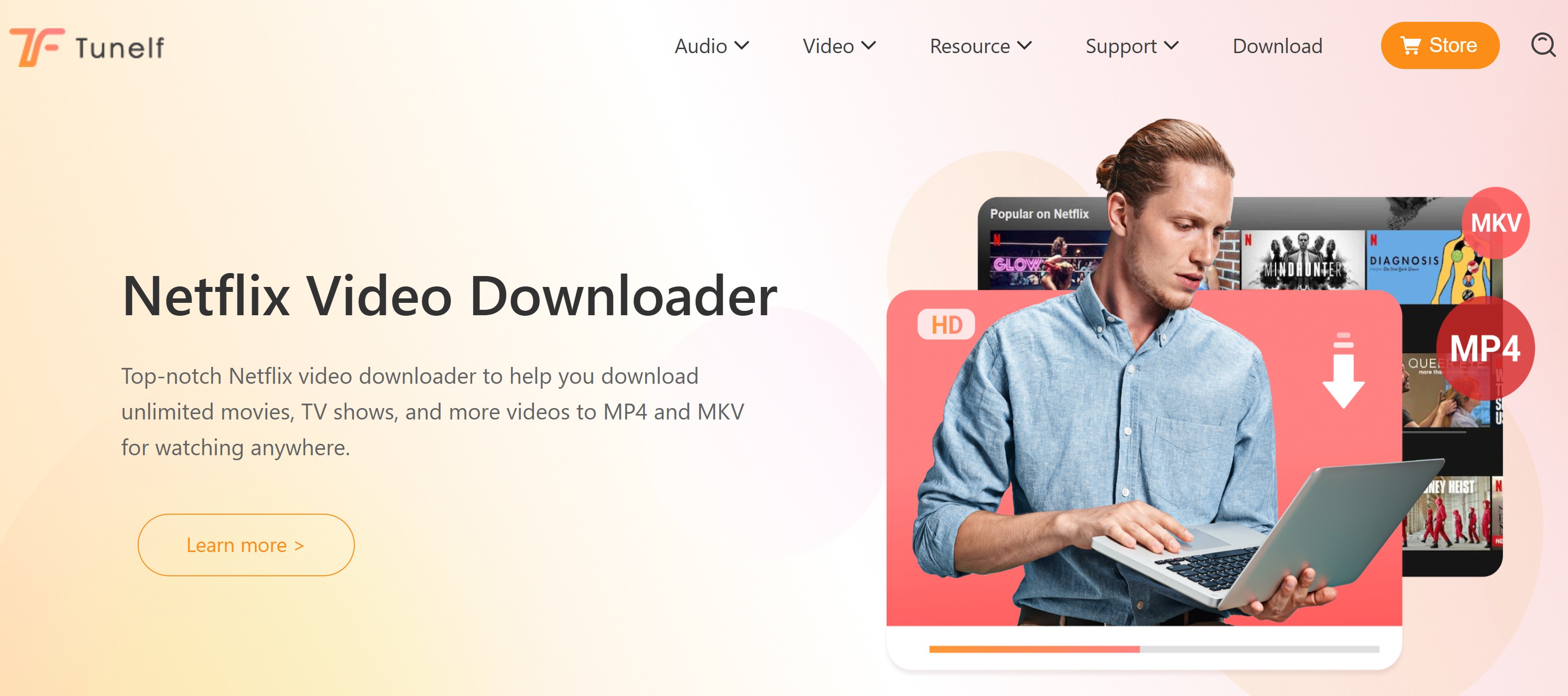 Save Netflix to MP4 with Tunelf Netflix Video Downloader