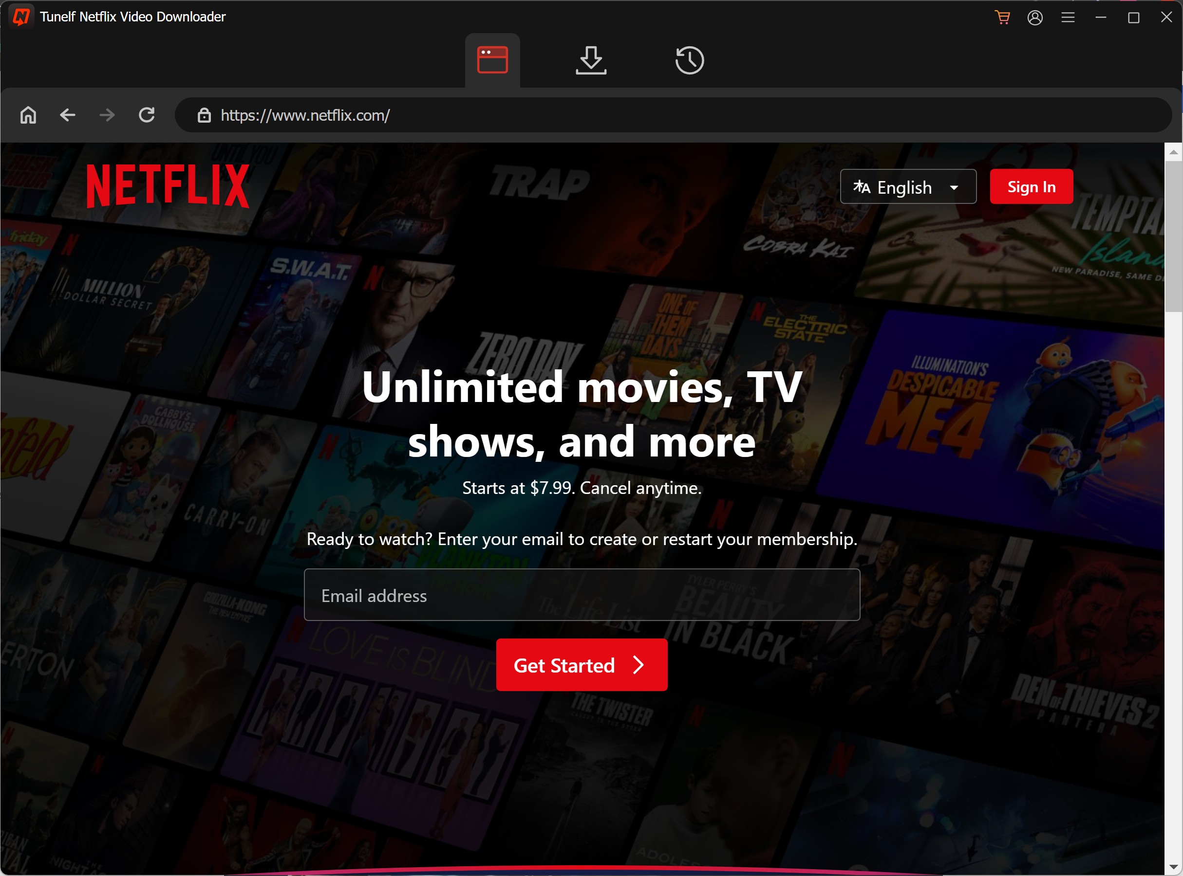 How to download Netflix to MP4 with Tunelf: Step 1