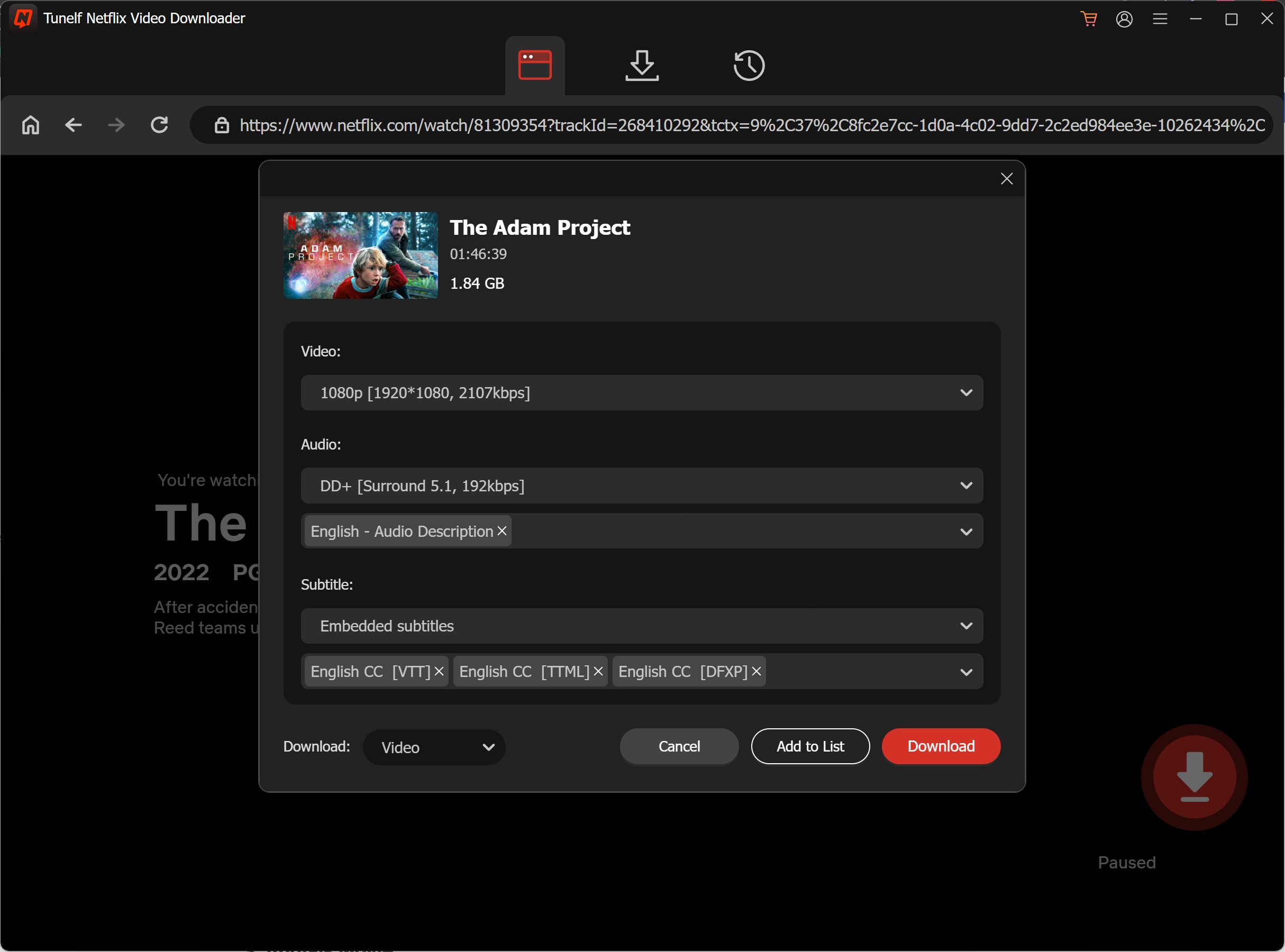 How to download Netflix to MP4 with Tunelf: Step 3
