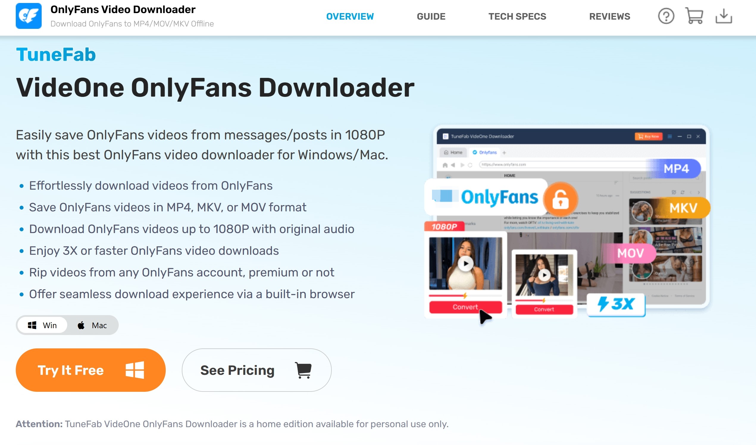 TuneFab VideOne OnlyFans Downloader Review: Worth Purchasing or Not?