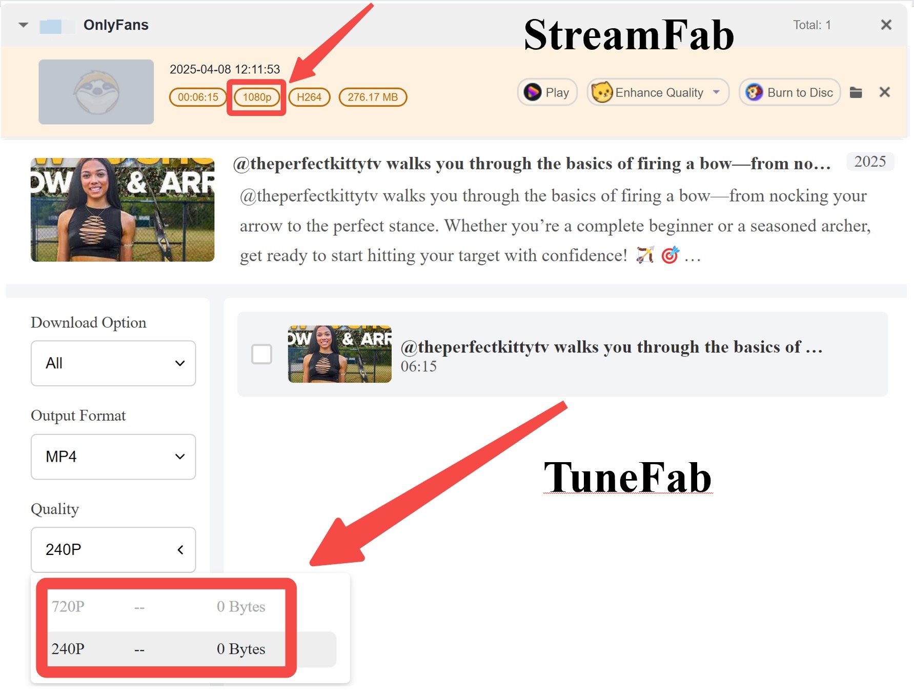 TuneFab OnlyFans Downloader review: Only 720p output