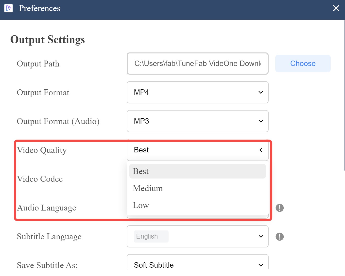 TuneFab VideOne OnlyFans Downloader review: confusing settings
