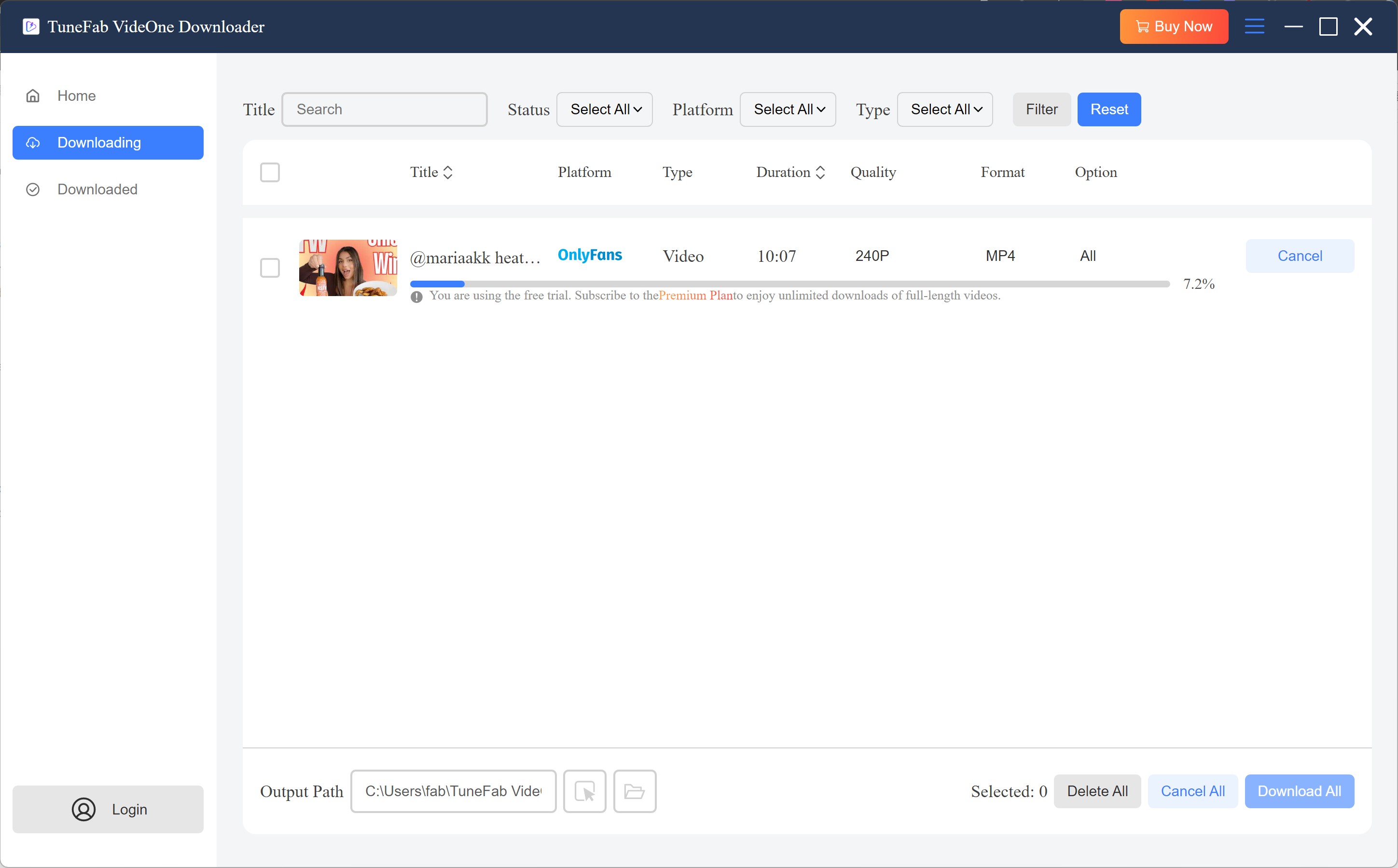 TuneFab OnlyFans Downloader review: How-to-use Step 4