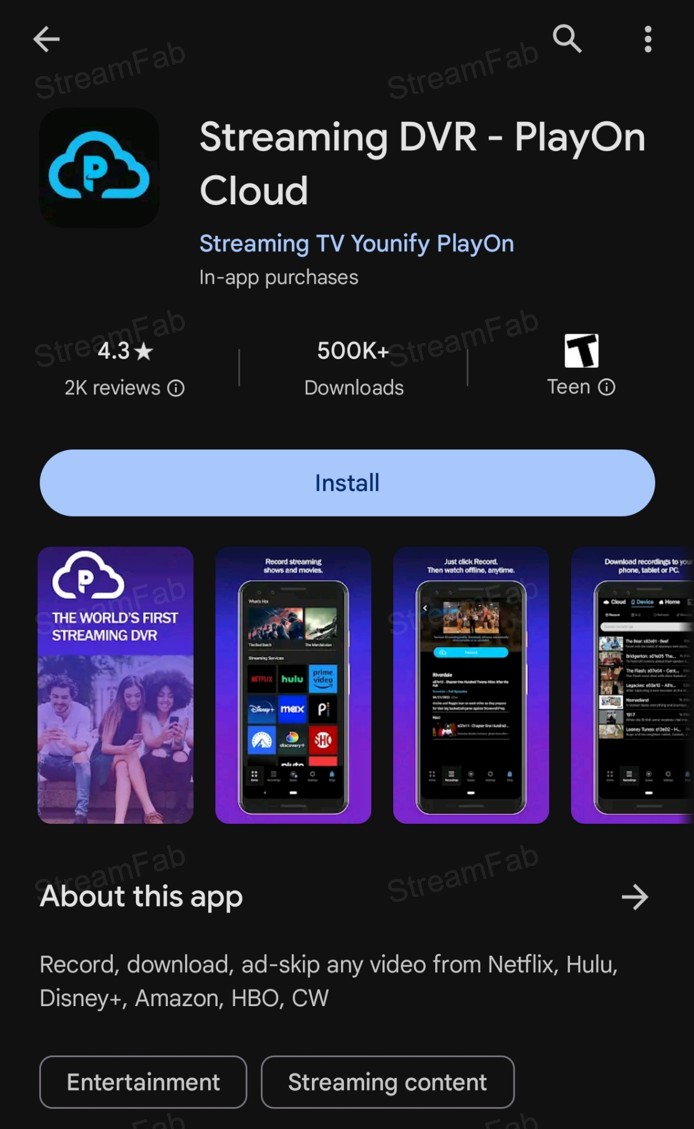如何使用 PlayOn Cloud 錄製行動版 Netflix 步驟 1